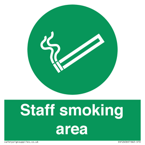 Staff smoking area